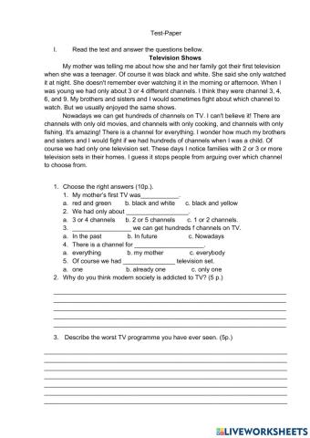 Summative Evaluation 8 Grade Unit 6