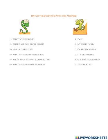 MATCH (SID AND CHRIS)