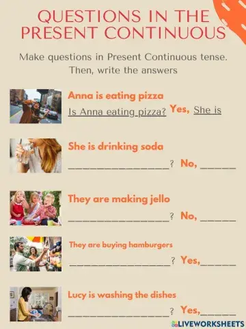 Questions in Present continuous