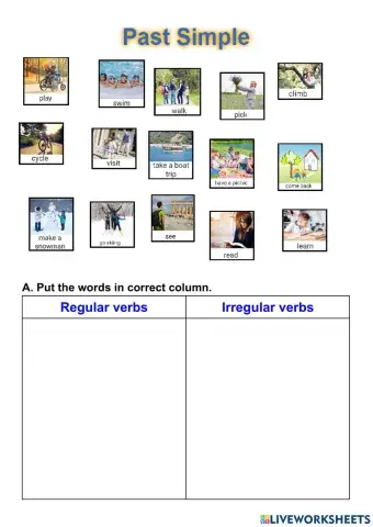 Regular Irregular Verbs