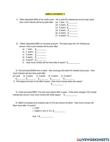 Simple Interest 3