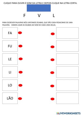 Reconhecimento das vogais F - L