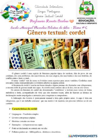 Gênero Textual Cordel