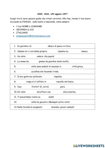 Articoli indeterminativi