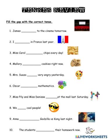 Tenses Review - 2nd grade
