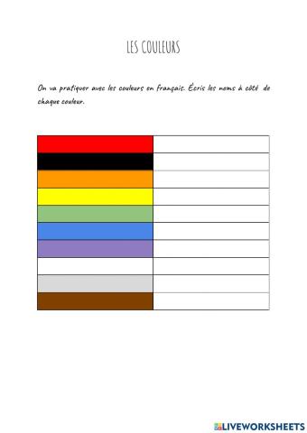 Les Couleurs