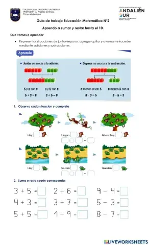 Sumas y restas  del 0 al 10