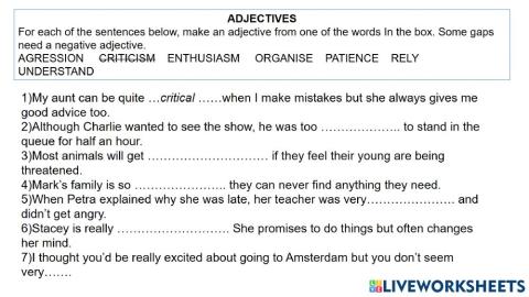 Adjectives