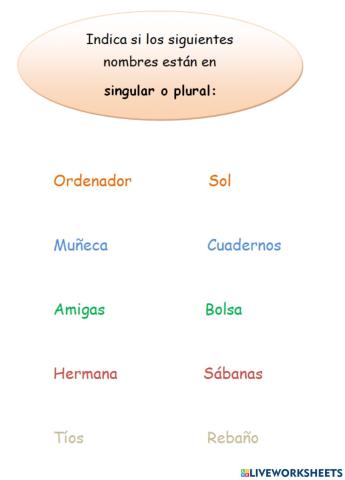Singular y Plural
