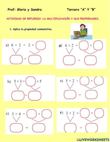 Propiedades de la multiplicación