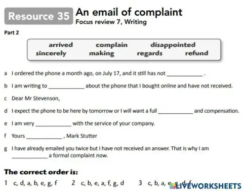 Complain