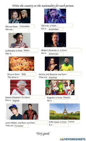 Countries and Nationalities