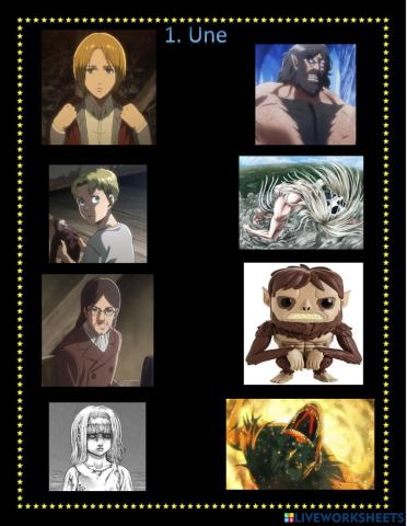 Attack on Titan Liveworsheet