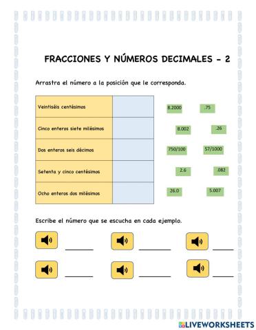 Fracciones y decimales - 2