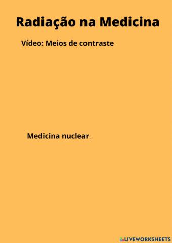 Radiação na medicina