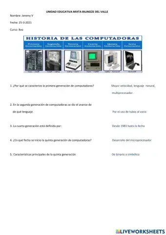 Generaciones de la computadora