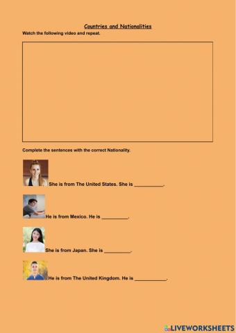 Countries and Nationalities