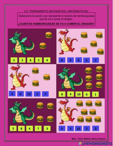 Cuantas hamburguesas se va a comer el dragón?