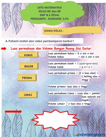 Lkpd bangun ruang sisi datar