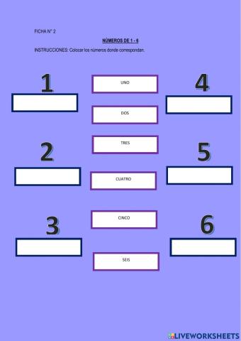 Números del 1 al 6