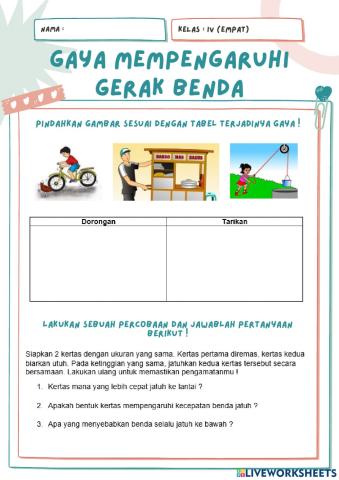 IPA - Gaya dan Gerak