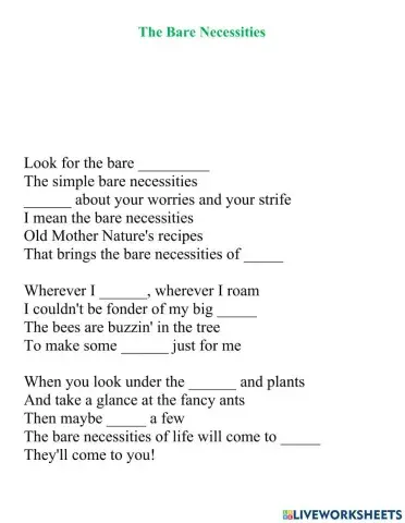 The Bare Necessities