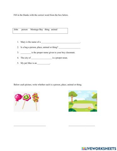 Nouns Activity