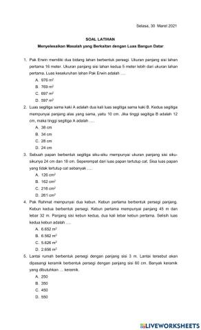 Matematika -Luas Bangun Datar-