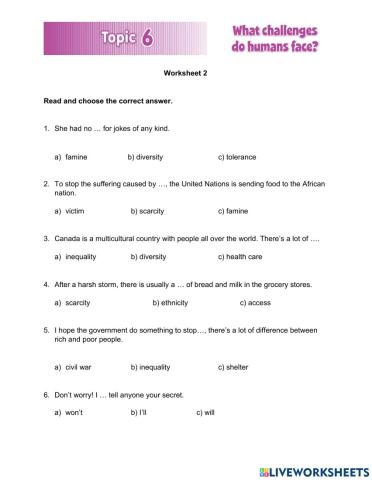 Worksheet 2