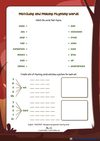 Fire Wombat - Rhyming Words