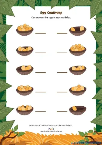 Busy Beaks - Counting Eggs