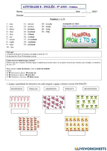 5° ano - INGLÊS - SEMANA 8