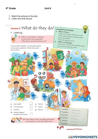 6th grade Unit 6 Lesson 2