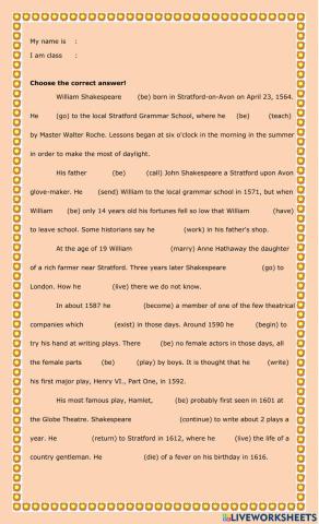 Past tense fill in the gap