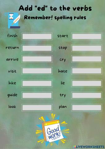 Past Simple Regular Verbs