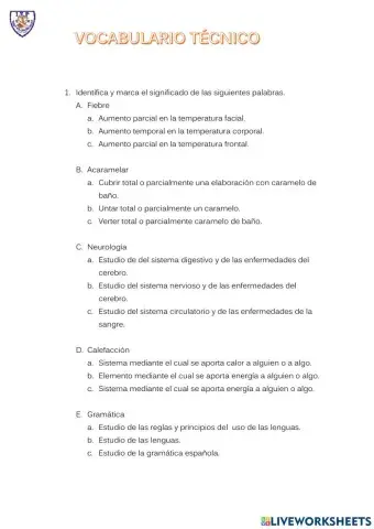 Vocabulario técnico