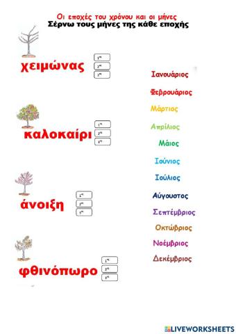 Εποχές και μήνες