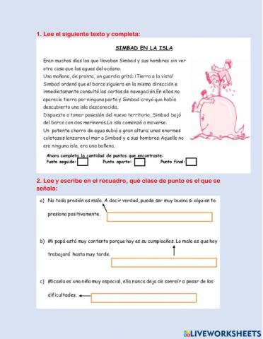 El punto y sus clases