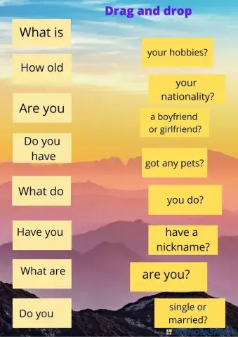 QUESTIONS ABOUT PERSONAL INFORMATION