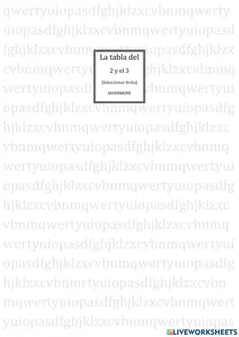 Tabla del 2 y el 3