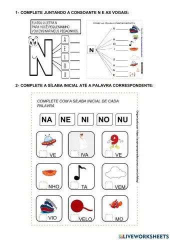 Revisando aa famílias silábicas do N e do T