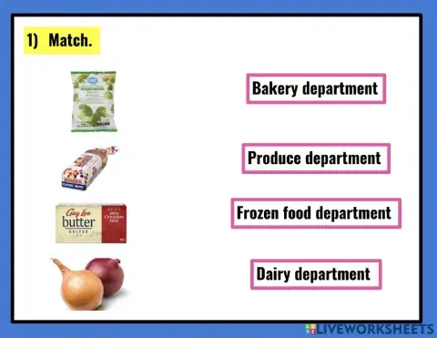 Supermarket departments 1