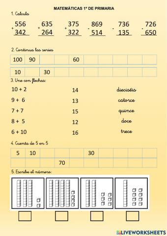 Sumas, restas y series