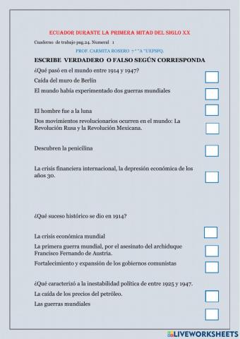 El Ecuador  y la crisis mundial