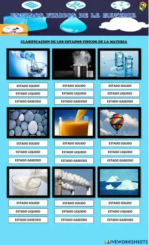 Clasificación de los Estados físicos de la materia