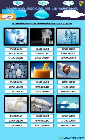 Clasificación de los Estados físicos de la materia