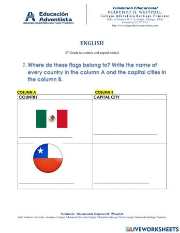 Countries and Capitals