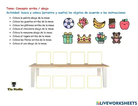 Concepto espacial arriba-abajo