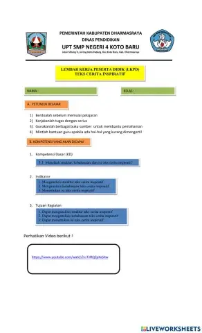 LKPD TEKS CERITA INSPIRATIF SEMPARU