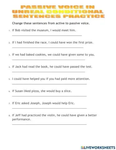 Passive voice of unreal conditionals
